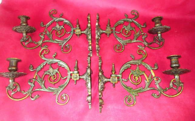 Antique Candleholders, Set of 4-ZVO-561715