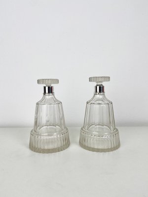 Antique Carafes in Cut Crystal with Solid Silver Mount from Christofle & Cie, 1853, Set of 2-KKG-1319372