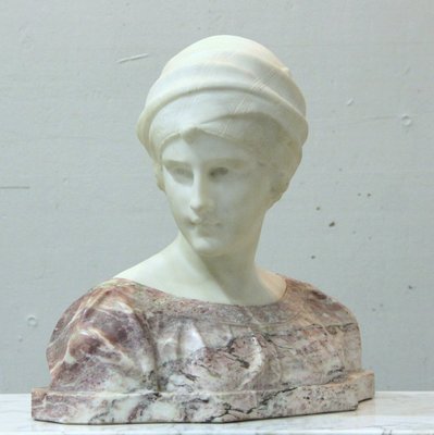 Antique Carrara Marble Sculpture by Guglielmo Pugi-NE-654058