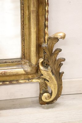 Antique Carved and Gilded Wood Wall Mirror, 1840s-DCO-1122294