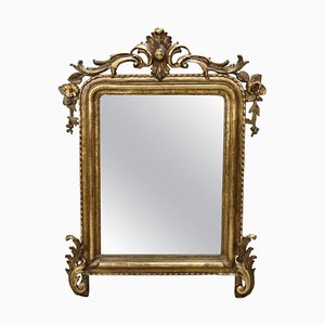 Antique Carved and Gilded Wood Wall Mirror, 1840s-DCO-1122294