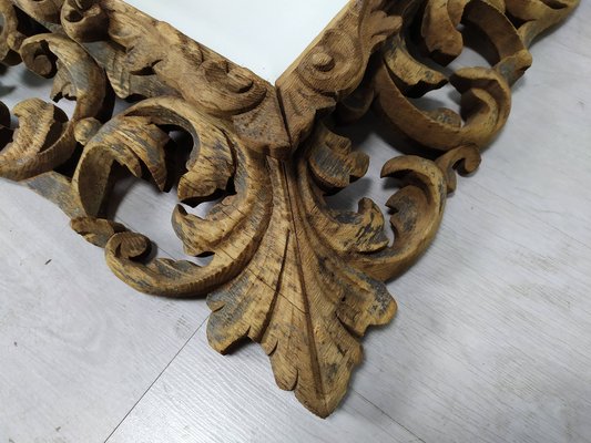 Antique Carved Oak Mirror-EAD-1187732