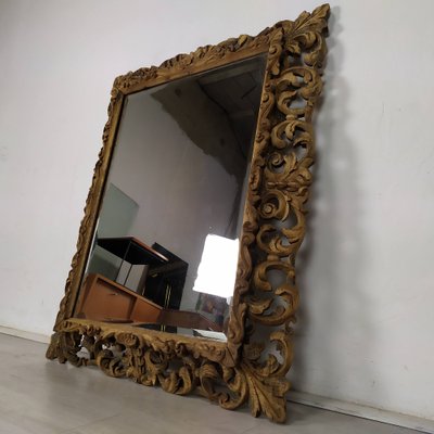 Antique Carved Oak Mirror-EAD-1187732