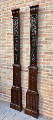 Antique Carved Oak Panels, Set of 2-NOU-860900