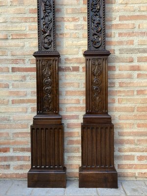 Antique Carved Oak Panels, Set of 2-NOU-860900