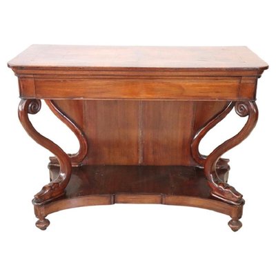 Antique Carved Walnut Console Table, 1820s-DCO-1215774