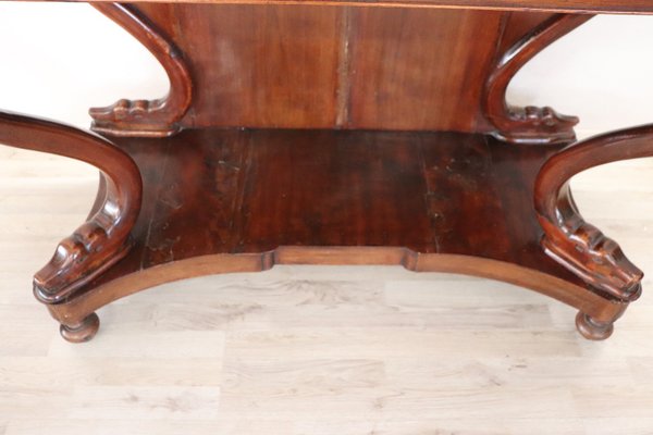 Antique Carved Walnut Console Table, 1820s-DCO-1215774