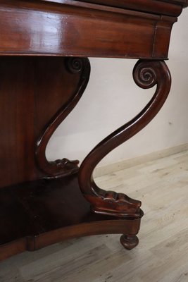 Antique Carved Walnut Console Table, 1820s-DCO-1215774