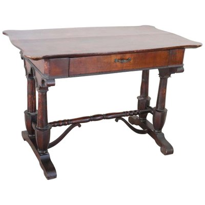 Antique Carved Walnut Desk, 1850s-DCO-864069