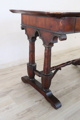 Antique Carved Walnut Desk, 1850s-DCO-864069