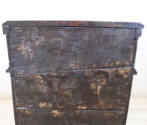 Antique Carved Walnut Nightstand, Tuscany, 1680s-DCO-1360196