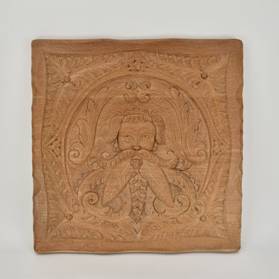 Antique Carved Wooden Wall Panel in Oak-HJP-1813479