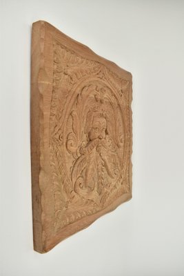 Antique Carved Wooden Wall Panel in Oak-HJP-1813479