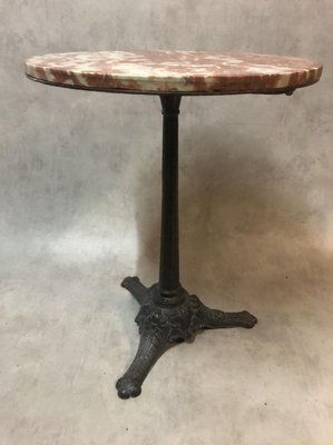 Antique Cast Iron and Marble Pedestal-SDV-801766