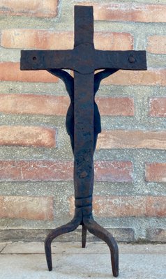 Antique Cast Iron Cross, 1890s-NOU-800718