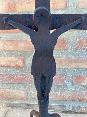 Antique Cast Iron Cross, 1890s-NOU-800718