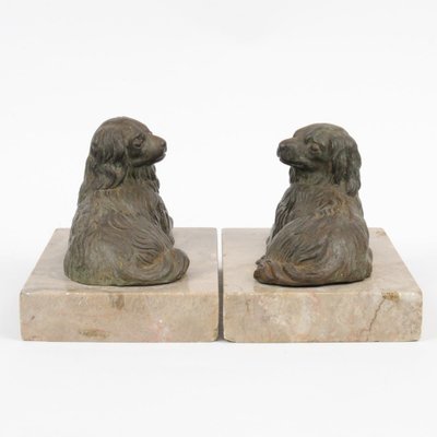 Antique Cast Iron Dog Figures, Set of 2-IXK-1332788