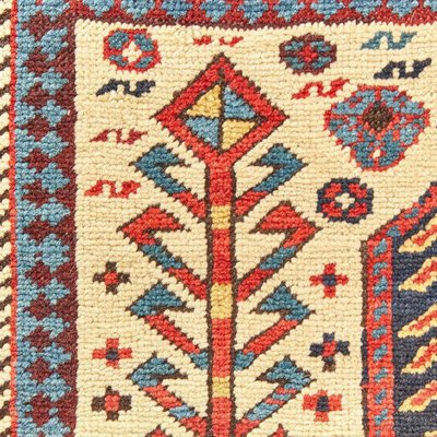 Antique Caucas Daghestan Hand Knotted Wool Rug, 1880s-WM-1447998