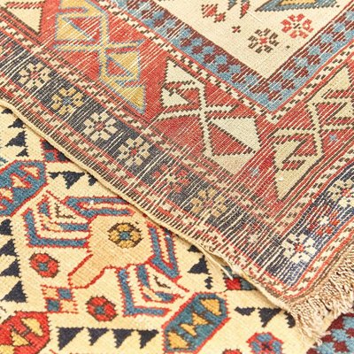 Antique Caucas Daghestan Hand Knotted Wool Rug, 1880s-WM-1447998