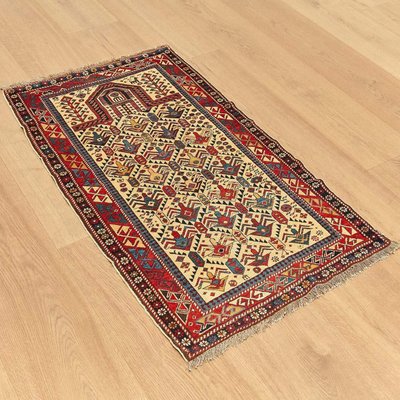 Antique Caucas Daghestan Hand Knotted Wool Rug, 1880s-WM-1447998