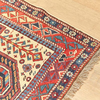 Antique Caucas Daghestan Hand Knotted Wool Rug, 1880s-WM-1447998