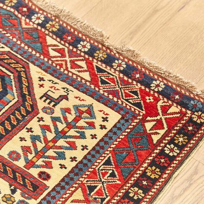 Antique Caucas Daghestan Hand Knotted Wool Rug, 1880s-WM-1447998