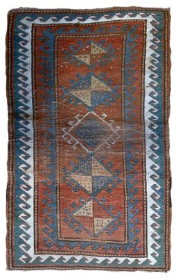 Antique Caucasian Kazak Rug, 1880s-JZV-1191311