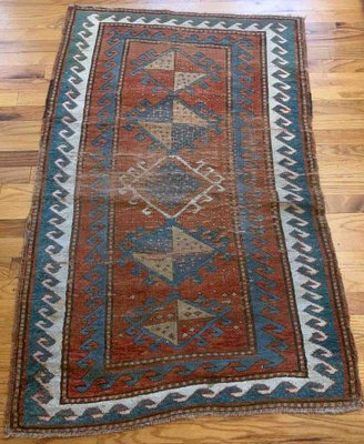 Antique Caucasian Kazak Rug, 1880s-JZV-1191311