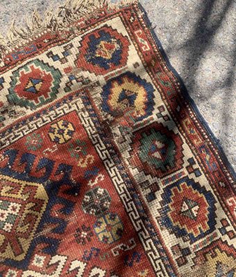 Antique Caucasian Kazak Rug, 1880s-JZV-1367136