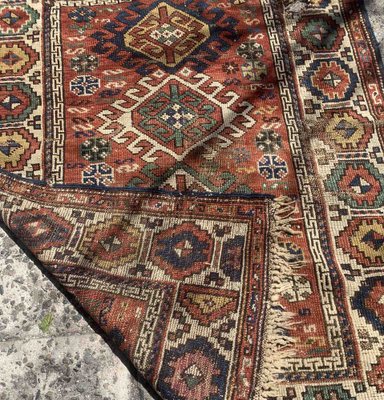 Antique Caucasian Kazak Rug, 1880s-JZV-1367136