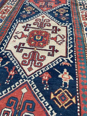 Antique Caucasian Kazak Runner-YMM-1062055