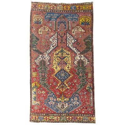 Antique Caucasian Needlepoint Embroidered Rug-YMM-1156875