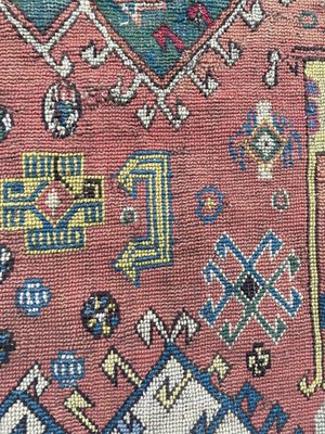 Antique Caucasian Needlepoint Embroidered Rug-YMM-1156875