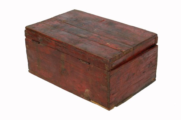 Antique Cedar Wood Treasure Dowry Chest Box, Nuristan, Afghanistan, 1920s-UZN-1404922