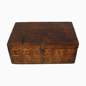 Antique Cedar Wood Treasure Dowry Chest Box, Nuristan, Afghanistan, 1920s-UZN-1404924