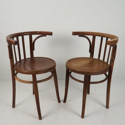 Antique Chairs with Armrests from Thonet, 1900s, Set of 4-ZNJ-2022519