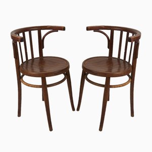 Antique Chairs with Armrests from Thonet, 1900s, Set of 4-ZNJ-2022519