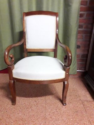 Antique Charles X Lounge Chair-AKA-708574