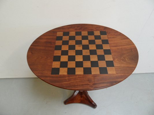 Antique Chess Table in Mahogany-PNJ-1395640