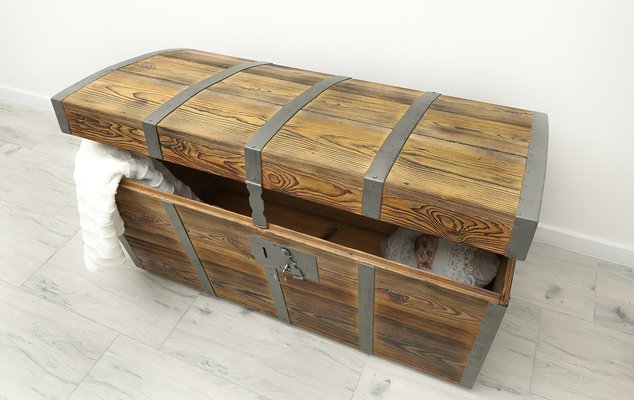 Antique Chest in Pine-ZFH-2041452