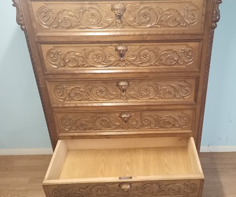 Antique Chest of Drawers in Walnut, 19th Century-BZF-1740912