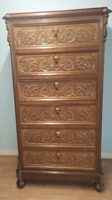 Antique Chest of Drawers in Walnut, 19th Century-BZF-1740912