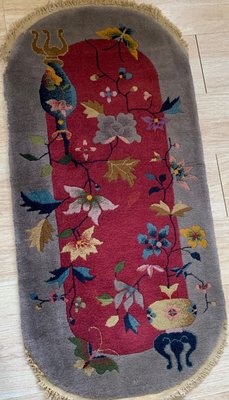 Antique Chinese Art Deco Rug, 1920s-JZV-1003539