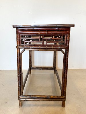 Antique Chinese Bamboo Console Table, 1800s-NPC-872605