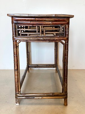 Antique Chinese Bamboo Console Table, 1800s-NPC-872605