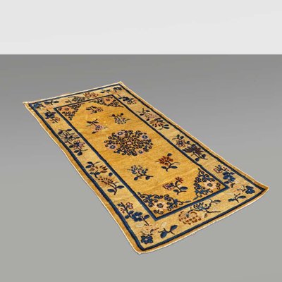 Antique Chinese Export Hand Knotted Wool Rug, 1900s-WM-1252476