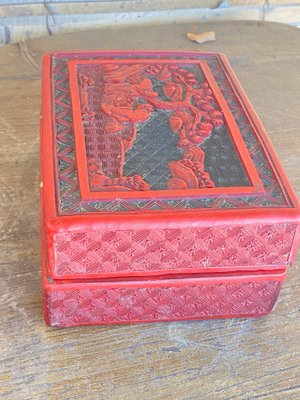 Antique Chinese Lacquered Box and Cover, 1880s-UR-1342401