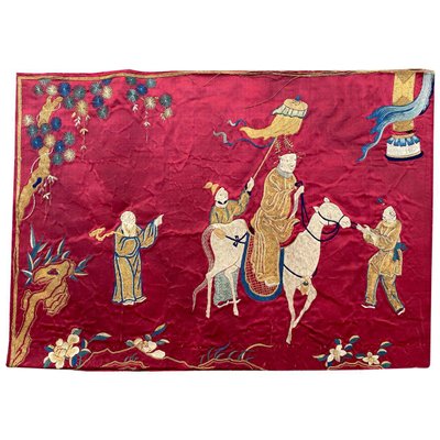 Antique Chinese Silk and Metal Embroidery-YMM-1110848