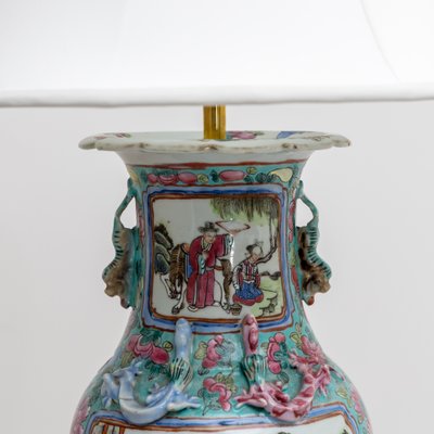 Antique Chinese Table Lamps with Porcelain Base, Set of 2-VEI-1325833