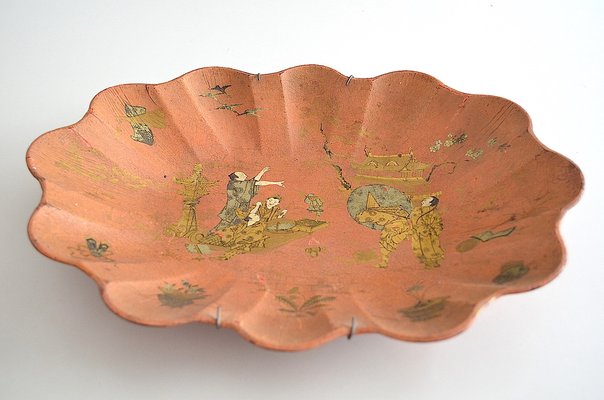 Antique Chinoiserie Pappmache Bowl, 1880s-OV-1176452